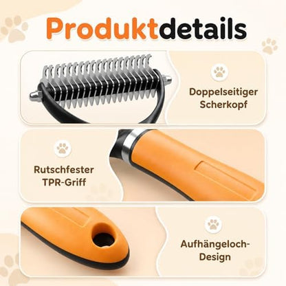 Pet Grooming Brush, Pets Knotted Dog Grooming, Pets Knotting Comb, Professional Pet Deshedding Brush, Deshedding Comb Fur Brushes, Shedding Brushes For Dogs And Cats (Green) - Image 7