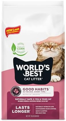 World's Best Cat Litter, Good Habits Cat Attract Litter, Unscented, 15 lb by WorldsBestCatLitter