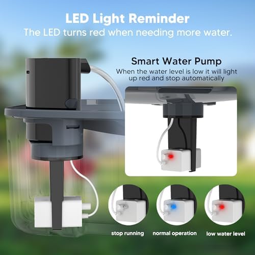 Dog Water Fountain Wireless,2.1GAL/8L Large Dog Water Fountain Battery Operated, Dog Fountain Water Bowl with Sensor,Wireless Smart Pump,Timer,BPA-Free,Ideal for Large Dogs,Multi-Pet Home - Image 6