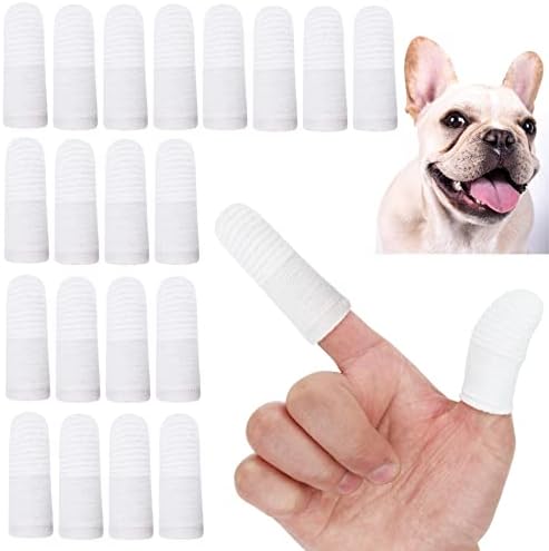 20 PCS Dog Toothbrush Pet Toothbrushs Finger Toothbrushs cat Too thbrush Washable & Comfortable & Durable 1 Set for 2 Fingers(20) by PenVinoo