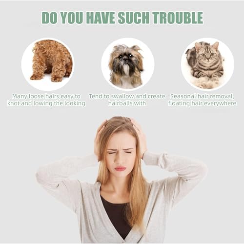 Slicker Brush for Dogs & Pet Comb,Grooming Brush for Thick,Fluffy,Shedding Fur on Dogs and Cats Soft,Gentle Pins for Grooming - Image 4