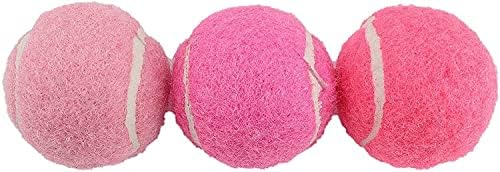 Midlee Mini 1.5" Squeaky Dog Tennis Balls- Pink- Set of 6 - Image 3