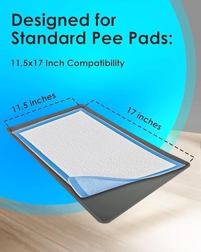 Dog Pee Pad Holder - Fits Up to 11.5” x 17” Pee Pad - 1 Pack - Grey - Image 3