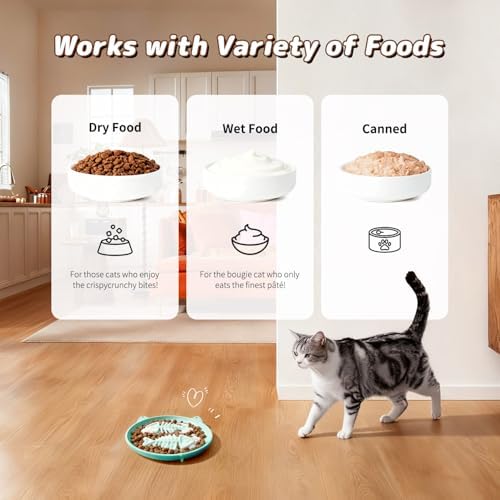 Slow Feeder Cat Bowl, 2 PCS Silicone Bowl, Cat Slow Feeder, Ideal for Dry and Wet Food, Easy to Clean, Interactive Puzzle Toy for Pets Food Training, Keeps Cats Busy, 6.69" W*0.65" H - Image 4