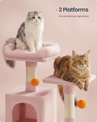 SONGMICS HOME Cat Tree for Indoor Cats, Multi-Level Tower - Image 3