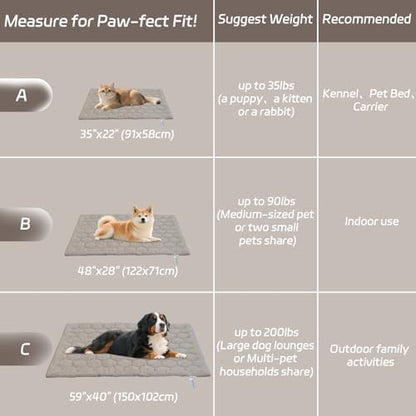 Giant Dog Cooling Mat, (Q-MAX>0.4) Size C(59x40in) Summer Relief - Image 2