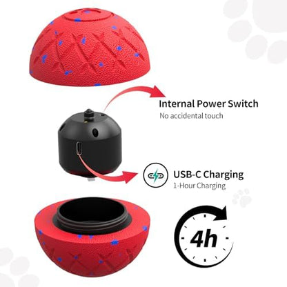 SCHITEC Interactive Dog Toy Ball, Automatic Moving & Bouncing Ball (Red) - Image 6