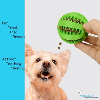 Volacopets Puppy Balls - Pack with Different Functions & Teething Toys for Small Dogs, Squeaky Dog Balls, Rubber Chew Toys for Enrichment - Image 2