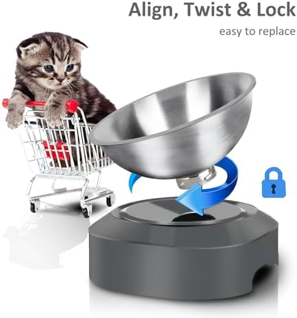 AYADA Dedicated Replacement Cat Bowl (1 Pack, Base Not Included) - Image 2