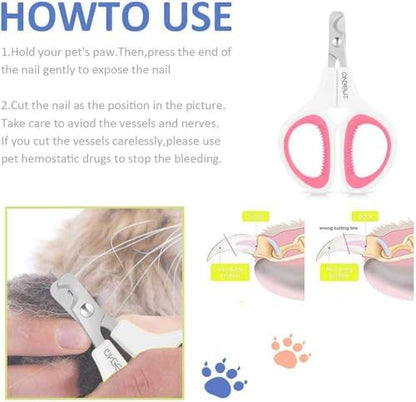 Pet Nail Clippers, Cat & Kitten Claw Nail Clipper Safe Sharp Trimmer - Image 3