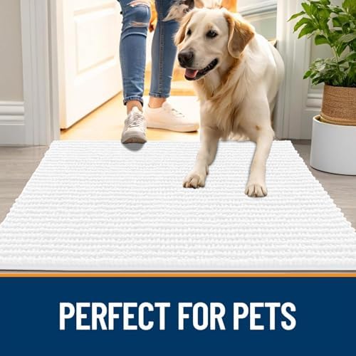 OLANLY Dog Door Mat for Muddy Paws 59x20, Extra Absorbent Chenille Mud Mat - Image 6