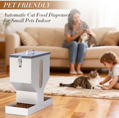 Automatic Cat Feeder 2 Cats Gravity Dual Cat Food Dispenser - Image 2