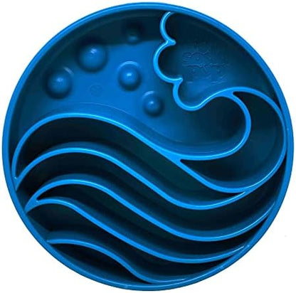 SodaPup Wave Enrichment Bowl – Durable Enrichment Slow Feeder Bowl Made in USA from Non-Toxic, Pet-Safe, Food Safe Material for Mental Stimulation, Slowing Down Eating, Healthy Digestion, & More by SodaPup