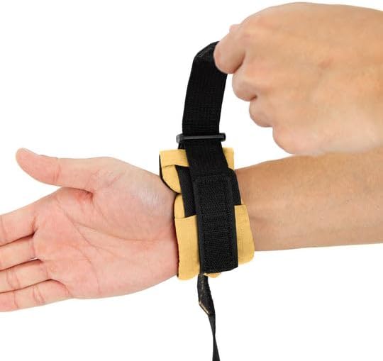 Gooby Ripstop Z Wrist Band Surfer Leash - Yellow, 6 FT - Comfortable Hands Free Leash with Elastic Band for Small, Medium and Large Dogs