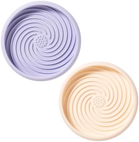 Awoo Lick Dish Silicone Dog & Cat Lick Mat Slow Feeder Dish, Extend Mealtime, Non-Slip, Wet and Dry Food Compatible, 2-Pack by AwooPetEssentials