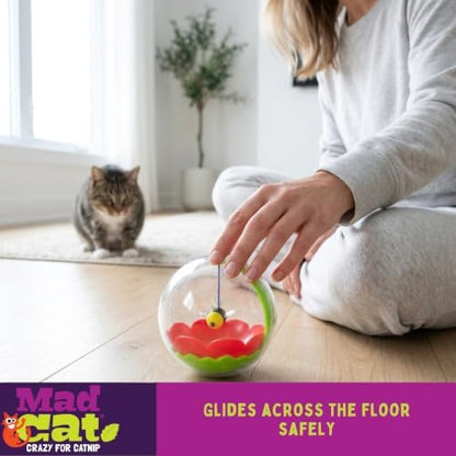 Mad Cat Buzzy Ball Interactive Hunting Cat Toy with Catnip and Silvervine - Image 4