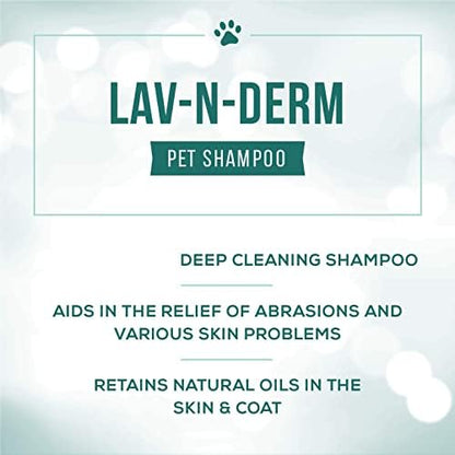 Nature's Specialties Lav-N-Derm Ultra Concentrated Calming Dog Shampoo for Pets, Makes up to 12.5 Gallons, Natural Choice for Professional Groomers, Relieves Various Skin Problems, Made in USA, 32 oz - Image 2