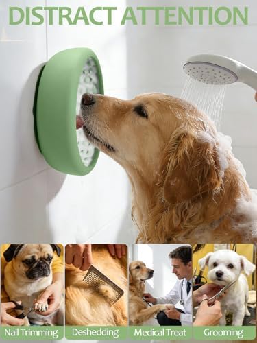 Dog Lick Bowl for Large Dogs, Lick Mat, Slow Feeder Lick Bowl with Brush and Scraper,Strong Suction, Freeze Licking Bowl for Anxiety Relief, Enrichment & Distraction, Dishwasher Safe 7.6 * 3.5 inch - Image 2