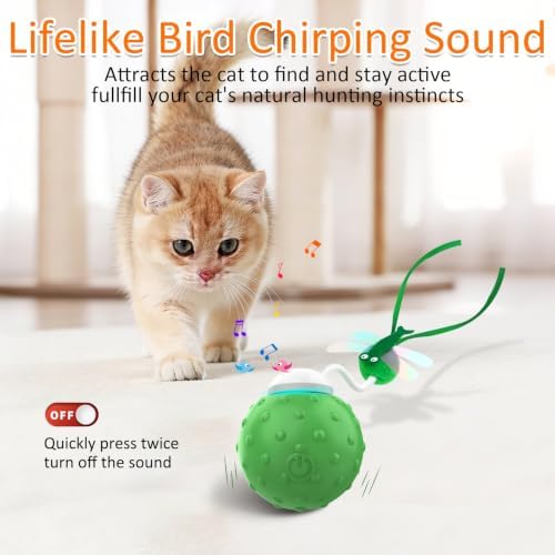 Interactive Cat Toy Ball,Fast Moving Cat Stimulation Toys For Indoor Cats - Image 3