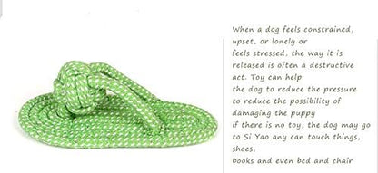 Sunglow Dog Toy Interactive Chewing Rope Ball Toys Natural Cotton Washable Durable Tug of War for Small Medium Dogs Puppies Training Playing Teeth Cleaning (Shoes)
