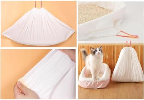 37'' x 18'' Cat Litter Box Liners Large Jumbo 20 Count Drawstring Cat Litter Bags 2 MIL Extra Thick Litter Pan Liners for Large Giant Litter Boxes (20 Count) - Image 6