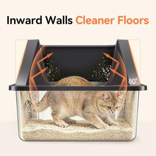 Stainless Steel Litter Box with High Sides, XL - Image 2