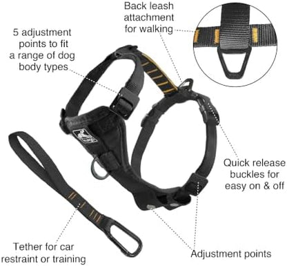 Kurgo Tru-Fit Smart Harness, Black, Large - Image 2