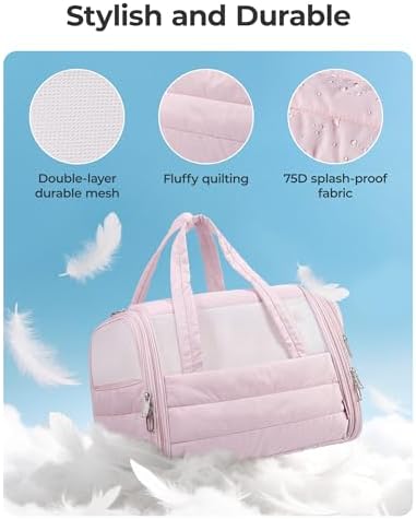 BAGSMART Cat Carrier Soft-Sided Puffy Quilted Collapsible Pet Travel Bag - Image 6