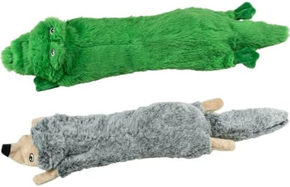 SHARLOVY Dog Squeaky Toys No Stuffing 2 Pack, Plush Crinkle Dog Toys for Large Breed, Durable Doggie Chew Cute Animals Puppy Toy for Teething by SHARLOVY