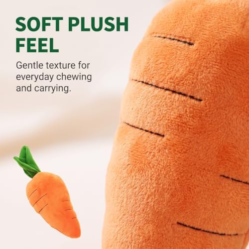 Crinkle Dog Toy for Small, Medium, and Large Breeds, Cute Carrot with Soft Squeaker, Carrot Shape Pet Plush Toy with Sound, Bite-Resistant Soft Comfortable Dog Toys - Image 5