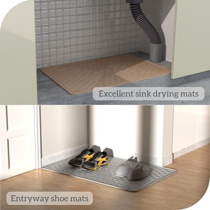 OHMO XL Cat Litter Mat, 37.5x25.2 Silicone Trapping Mat Grey - Image 6