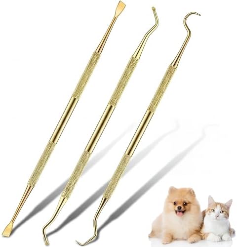 Hotop Dog Tooth Scaler Scraper Dental Tool Stainless Steel,Gold by HOTOP