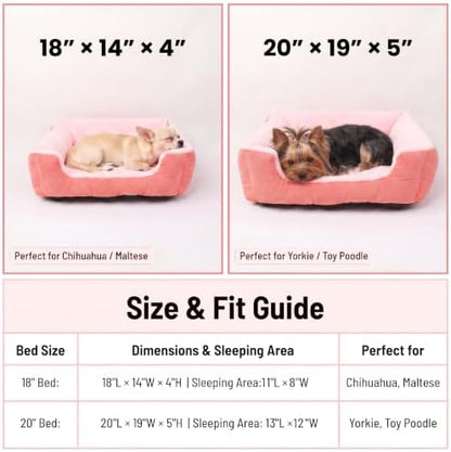 Small Dog Sofa Bed Washable for Extra Small Dogs Chihuahua Yorkie Toy Breed - Image 2