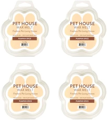 Pumpkin Spice Wax Melts for Warmer Plant-Based Wax, 4 Pack Pet House by OneFurAll