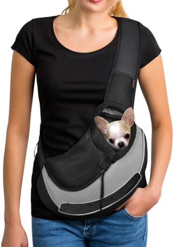 YUDODO Pet Sling Carrier for 2-5 lbs Small Dogs Cat Puppy Crossbody Carrier by YUDODO