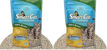 SmartCat All Natural Clumping Cat Litter - Chemical and Dust Free - Alternative to Clay and Pellet Litter - Unscented-and Lightweight - 5 Pounds,(Pack of 2) by PioneerPetProducts