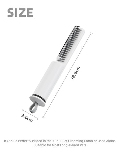 Pet Grooming Comb，Thinning & Detangling Brush with Cat-Claw Inspired Blades - Safe Dematting Tool for Long-Haired Cats/Dogs, Ergonomic Grip, Summer Cooling Solution