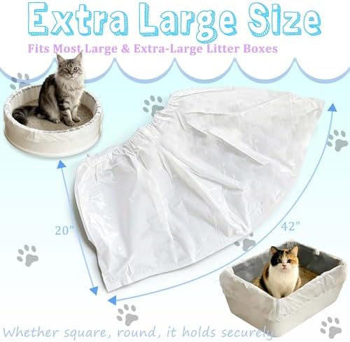PurifyLogix 16pcs Jumbo Drawstring Leakproof Liners for IRIS Cat Litter Box - Image 3