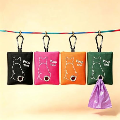 Black Leash Bag Holder Dog Poop Bag Holder with Clip (Black) - Image 6