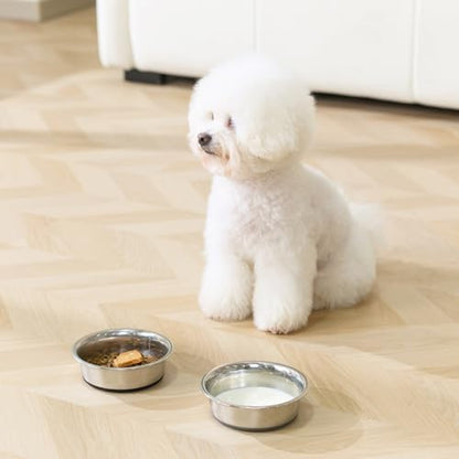Dog Bowls Durable Non-Slip Stainless Steel Dog Bowls 2-Pack Holds 2 Cups - Image 6