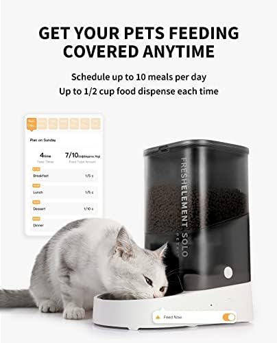 PETKIT Automatic Cat Feeder, 2.4G WiFi Automatic Dog Feeder, App Control Pet Food Dispenser with Triple Fresh-Lock System, Schedule Feeding, Food Shortage Alert, Dual Power-Charge&Battery,3L Capacity - Image 4