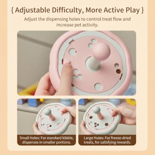 Cat Treat Dispenser Toy, Interactive Tumbler Puzzle for Indoor Cats (Blue) - Image 5