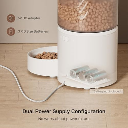 IMIPAW PET Automatic Cat Feeder: 3L Auto Food Dispenser with Timed Feeding| 6 Meal Programmable& 1-20 Portion Precise Control- Easy to Clean & Setup for Cat Indoor| Desiccant Bag Keep Food Fresh - Image 3