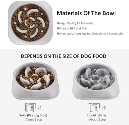 YINEYA Slow Feeder Dog Bowls, Pet Supplies That Slow Down Eating, Pet Food Bowls, Maze Dog Puzzle Feeder for Medium Breed - Image 6