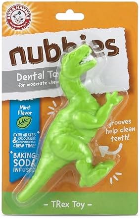Arm & Hammer Nubbies T-Rex Dog Dental Chew Toy, Mint Flavor - Image 2