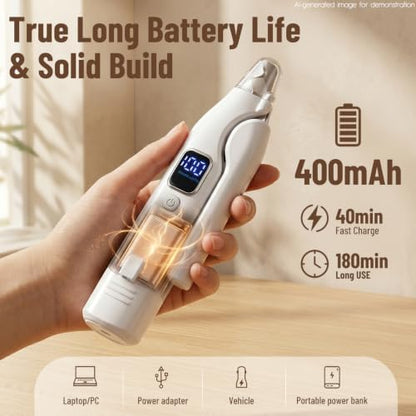 2-in-1 Dog Nail Clippers with LED Light, Rechargeable Pet Nail Grinder for Small Dogs & Cats, 4-Speed Quiet Painless Claw Trimmer with 2026 Upgraded Safety Guard to Avoid Overcutting - Image 4