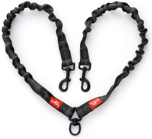 Double Dog Leash, 360° Swivel, No Tangle, Two Dogs, Split Leash, Reflective and Shock-Absorbing Bungee, Padded Handle, Heavy-Duty Rope, Dogs Between 20-175 lbs - Image 6