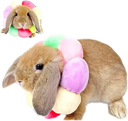Adjustable Rabbit Protection Cone Collar,Soft Pet Recovery Collar for Rabbit/Chinchilla/Guinea Pigs/Kitten After Surgery Wound Healing,Elizabeth Neck Recovery E-Collar for Small Animals (S) by WCDJOMOP
