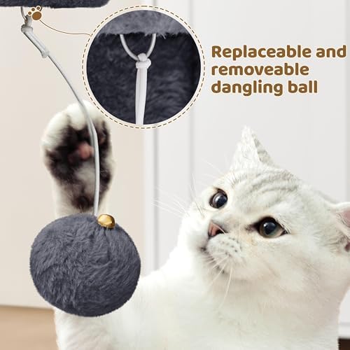 Yaheetech 23.5in Small Low-Profile Cat Tower with Scratching Posts - Image 5