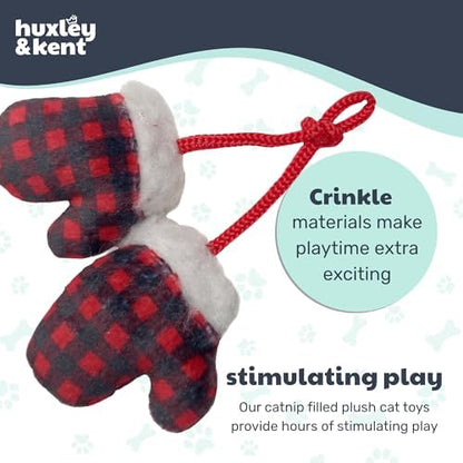 Huxley & Kent Plush Crinkle Catnip Cat Toy, Mittens for Kittens - Image 7